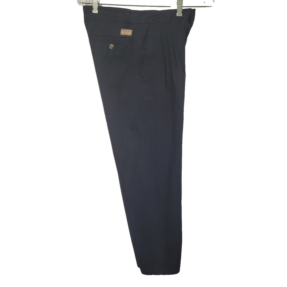 Bugle Boy Vintage Y2K Navy Pleated Cotton Pants Youth 16R 26x26 Preppy